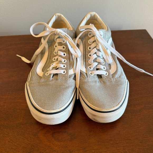 Vans Silver Old Skool Sneakers Size 8.5 - Picture 3 of 6